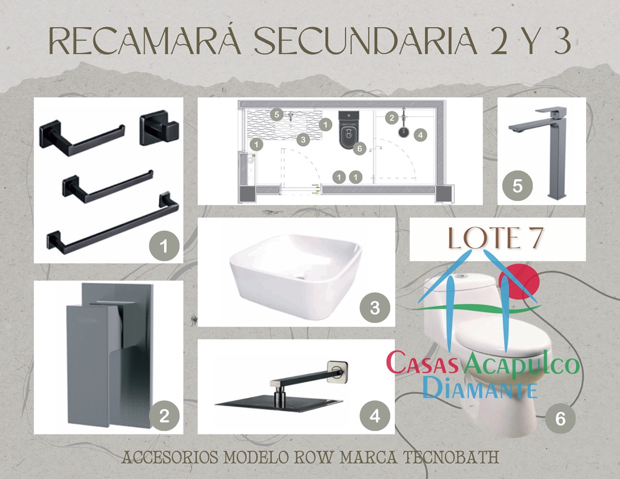 Paradiso Residences Edén 7 - Modelo accesorios baños 2